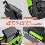 YIKANWEN Solar Radio,AM/FM Kurbelradio Tragbar USB Notfallradio mit 4000mAh Wiederaufladbare Batterie, Led Taschenlampe, SOS Alarm und Handkurbel Dynamo für Camping, Reisen – Bild 3
