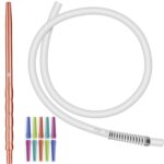 DILAW® Rubin Shisha Edelstahl Gold Hookah Medium oder Big Size, Wasserpfeife Kaminkopf Komplettset Molassefänger mit 3 oder 4 Anschlüssen Kopfadapter Silikonschlauch Alumundstück Tabakkopf Kaminaufsatz – Bild 6