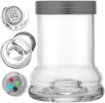 DILAW® Shot Shisha Aluminium Edelstahl 22cm Hookah to Go + LED Licht, Wasserpfeife, Kaminkopf, Komplettset, Tauchrohr mit Diffusor, Kopfadapter Silikonschlauch Alumundstück Tabakkopf – Bild 5