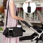 Kinderwagen Organizer Universal mit Isolierten Getränkehalter/Becherhalter, Momcozy Buggy Kinderwagentasche Baby Zubehör mit Reissverschlusstasche, Schultergurt und Stauraum für Windeln&Handys – Bild 5