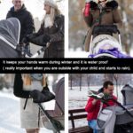 Kinderwagen Handwärmer,DIAOPROTECT Kinderwagen Handschuhe Handmuff mit Fleece Innenseite,Kinderwagenmuff Atmungsaktiv Wasserfest Winddicht, Universalgrösse für Kinderwagen Buggy,Radanhänger – Bild 7