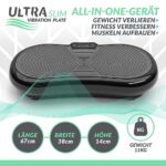 Bluefin Fitness Ultra Slim Power Vibrationsplatte | Fett verlieren und Fitnesstraining von Zuause | 5 Trainingsprogramme + 180 Stufen | Bluetooth Lautsprecher | Einfache Aufbewahrung |Schlankes Design – Bild 8