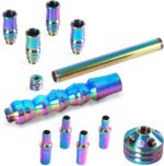 ORACLE HOOKAH® Rainbow Shisha Set V2A Regenbogen Edelstahl Wasserpfeife 57cm 4 Anschlüsse mit Zubehör wie Schlauch Kopf Alu Mundstück – Bild 3