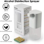 Auxmir Automatischer Desinfektionsspender 350ml Automatik Sprühspender mit Sensor Alkoholsprühgerät Infrarot Desinfektion, Elektrisch Berührungslos Alkoholspray für Küchen Bad Schule Hotel Büro – Bild 2