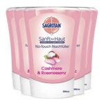Sagrotan No-Touch Nachfüller Cashmere & Rose – für den automatischen Seifenspender – 5 x 250 ml Handseife im praktischen Vorteilspack
