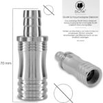 DILAW® Shisha V2A Edelstahl Adapter Schlauchadapter 18/8 Schliff Set 2-teilig Universal Hookah Wasserpfeife – Bild 3