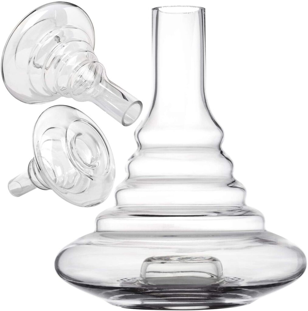 DILAW Onyx Shisha Bowl Glas Ersatzglas Masse Medium Höhe ca. 19,5cm Bowl ohne Gewinde