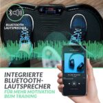 Bluefin Fitness Ultra Slim Power Vibrationsplatte | Fett verlieren und Fitnesstraining von Zuause | 5 Trainingsprogramme + 180 Stufen | Bluetooth Lautsprecher | Einfache Aufbewahrung |Schlankes Design – Bild 7