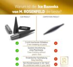 M. ROSENFELD Shisha Ice Bazooka Set, mit 2 verstärkten Kühlakkus und weichem Griffband, Verbesserter Eisschlauch Shisha, Schwarz, Shisha Zubehör Set - Mundstück + Kühlpad – Bild 3