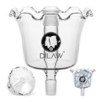 DILAW® Shisha Ice Catcher vorkühler - 18.8er Schliff | Glas | Hookah | Kombinierbar mit Allen Shisha Modelle mit 18.8er Schliff |, FarbeGlas