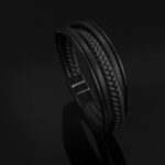 SERASAR Armband Herren Leder , Herren Armband Männer, Armband Leder Armreif Herren Lederband Herrenarmreif Armschmuck Leder Schmuck Herrenschmuck Flecht, Armband GeschenkIdee für Ihn – Bild 8