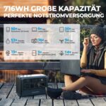 BLUETTI Tragbares Powerstation EB70 716Wh 1000W Solargenerator LiFePO4 Batterie mit 230V Steckdose Power Station(1400W Spitzenwert, 200W Solar) für Reise Camping Garten Wohnwagen – Bild 8