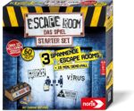 Noris Escape Room Starter Set – Familienspiel mit 3 Fällen & Decoder, ab 16