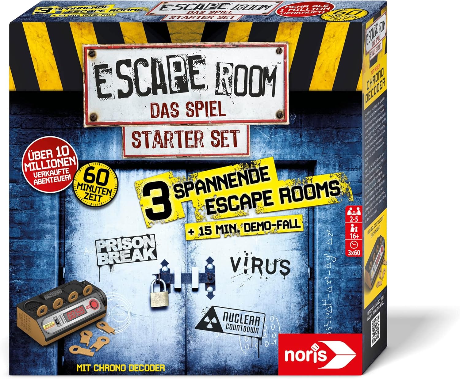 81D9mBNCzxL._AC_SL1500_ Noris Escape Room Starter Set – Familienspiel mit 3 Fällen & Decoder, ab 16 – Bild 1