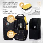M. ROSENFELD Shisha Tasche Gross mit 13 Fächern, Premium Shisha Rucksack, Reise Shisha Tragetasche Aufbewahrung Unterwegs, Nargile Wasserpfeife Hookah Shisha Zubehör Set, Gepolstert & Wasserdicht – Bild 3
