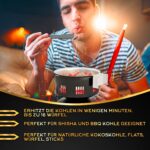 M. ROSENFELD Shisha Kohleanzünder Elektrisch, FIRE Tower 3.0 Kohlegrill Shisha mit langem 150cm Kabel, abnehmbarem Kohlekorb & 2 Zangen 304er Stahl Spirale für längere Haltbarkeit – Bild 6