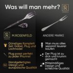 M. ROSENFELD Shisha Gabel Stecher Set – mit Phunnel Stopfen Hochwertiges Shisha Set mit Tabakgabel Lochstecher Phunnel-Stopfen aus Harz & Stylischer Aufbewahrungstasche - Shisha Zubehör – Bild 5