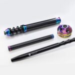 ORACLE HOOKAH® Carbon Shisha Set Edelstahl Wasserpfeife 70cm - mit Zubehör wie Schlauch Tonkopf Mundstück LED – Bild 3