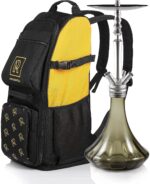 M. ROSENFELD Shisha Tasche Gross mit 13 Fächern, Premium Shisha Rucksack, Reise Shisha Tragetasche Aufbewahrung Unterwegs, Nargile Wasserpfeife Hookah Shisha Zubehör Set, Gepolstert & Wasserdicht – Bild 8
