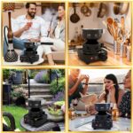 M. ROSENFELD Shisha Kohleanzünder Elektrisch, FIRE Tower 3.0 Kohlegrill Shisha mit langem 150cm Kabel, abnehmbarem Kohlekorb & 2 Zangen 304er Stahl Spirale für längere Haltbarkeit – Bild 7