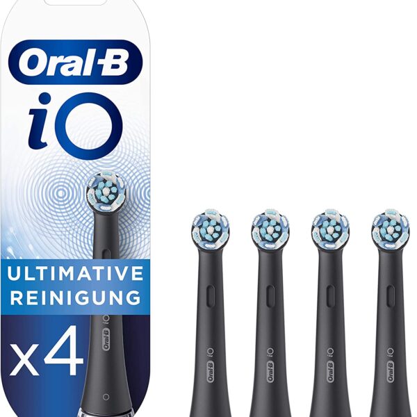 Oral-B iO Ultimative Reinigung Aufsteckbürsten für elektrische Zahnbürste, 4 Stück, ultimative Zahnreinigung mit iO Technologie