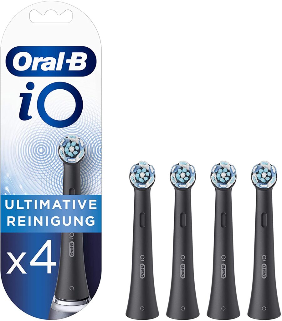 Oral-B iO Ultimative Reinigung Aufsteckbürsten für elektrische Zahnbürste, 4 Stück, ultimative Zahnreinigung mit iO Technologie