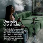 M. ROSENFELD Shisha Gabel Stecher Set – mit Phunnel Stopfen Hochwertiges Shisha Set mit Tabakgabel Lochstecher Phunnel-Stopfen aus Harz & Stylischer Aufbewahrungstasche - Shisha Zubehör – Bild 6
