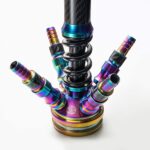 ORACLE HOOKAH® Carbon Shisha Set Edelstahl Wasserpfeife 70cm - mit Zubehör wie Schlauch Tonkopf Mundstück LED – Bild 2
