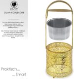 DILAW® Shisha Kohlekorb Oriental Hoch Edelstahl Kohlebehälter für Shisha Kohle & Grill Kohle Char-Basket Holzkohlekörbe mit Sicherheitsgriff Hookah Zubehör – Bild 6