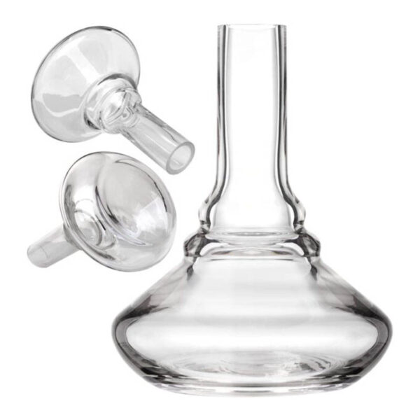 DILAW Saphir Shisha Bowl Glas Ersatzglas Masse Big Size Höhe ca. 27cm Bowl ohne Gewinde
