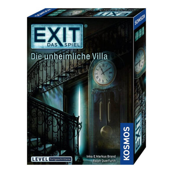 Kosmos - EXIT - Das Spiel, Die unheimliche Villa, Level Fortgeschrittene, Escape Room Spiel, für 1 bis 4 Spieler ab 12 Jahren, einmaliges Event-Spiel für Erwachsene und Kinder