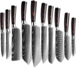 MDHAND küchenmesser Profi Messer Set, Scharfe Kochmesser aus Edelstahl in Mehreren Grössen mit Bequemen Griff, Verschiedene Grössen,Japanische Messer Set, Rostschutz-kochmesser – Bild 2