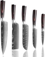 MDHAND küchenmesser Profi Messer Set, Scharfe Kochmesser aus Edelstahl in Mehreren Grössen mit Bequemen Griff, Verschiedene Grössen,Japanische Messer Set, Rostschutz-kochmesser – Bild 3
