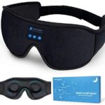 Schlafkopfhörer, Bluetooth, kabellose Augenmaske, Schlafkopfhörer, Maske zum Aufrüsten, waschbar, für Reisen, Musik, Bluetooth-Headset mit verstellbaren Lautsprechern