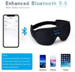 Schlafkopfhörer, Bluetooth, kabellose Augenmaske, Schlafkopfhörer, Maske zum Aufrüsten, waschbar, für Reisen, Musik, Bluetooth-Headset mit verstellbaren Lautsprechern – Bild 5