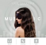 Schlafkopfhörer, Bluetooth, kabellose Augenmaske, Schlafkopfhörer, Maske zum Aufrüsten, waschbar, für Reisen, Musik, Bluetooth-Headset mit verstellbaren Lautsprechern – Bild 2