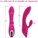 Vibratoren für Sie Klitoris und G-punkt mit Stossfunktion - Adorime Silikon Rabbit Vibrator Analvibrator Dildo Erotik Sexspielzeug für Frauen und Paare mit 7 Vibrationsfrequenz – Bild 5
