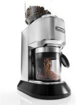 De'Longhi Dedica KG 521.M Elektrische Kaffeemühle, 2,1" LCD Display mit Aroma Funktion, Vollmetallgehäuse, Edelstahl Kegelmahlwerk, einstellbare Mahlgradeinstellung – Bild 4