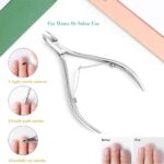 BEZOX Nagelhautzange Nagelhautschneider Hautzange aus Edelstahl mit Scharfem und Glattem Schnitt Fein zur Entfernung Überschüssige, Eingerissener Haut an Finger und Zehen – Bild 2