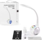 WILIT T3 Schreibtischlampe Kinder, 34 LED Nachttischlampe Touch Dimmbar mit 256 RGB Farblicht, Tischlampe mit Schwanenhals, 3 Helligkeitsstufen für Büro, Lesen, Studieren, 5W Tischleuchte – Bild 9