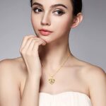 B.Catcher Kette Herz Damen Halskette 925 Sterling Silber Anhänger ''Liebe ist das Glück'' Schmuck Zirkonia 45CM Kettenlänge Geschenk für Damen – Bild 6
