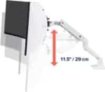 ERGOTRON HX Monitor Arm mit HD-Gelenk in Weiss, Tischhalterung mit patentierter CF-Technologie für ultrabreite Curved Monitore bis 49 Zoll, 29.2cm Höhenverstellung, VESA, 10 Jahre Garantie – Bild 3