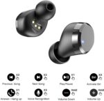 TOZO T12 Drahtlose Bluetooth Kopfhörer mit Touch-Steuerung und kabellos Ladekoffer Digital LED-Display IPX8 wasserdichte Ohrhörer Eingebautes Mikrofon-Headset Deep Bass für Sport – Bild 3