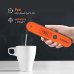 Inkbird Fleischthermometer, USB Wiederaufladbar Digital Fleischthermometer IHT-1P, IPX5 Wasserfest Kochthermometer Küchenthermometer, Grillthermometer für Braten, BBQ, Baby-Ernährung (Orange) – Bild 4