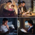 Cocoda Leselampe Buch Klemme, 9 LED Buchlampe mit 3 Farbtemperatur, USB Wiederaufladbar, Dimmbar Augenschutz Leselampe Bett, Touch Schalter, 360° Flexibel Led Klemmleuchte für Nachtlesen, Büro, Buch – Bild 7