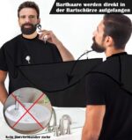 Allmay Bart Schürze für Bartgestaltung- Sammel Tuch für Haare-Bart Lätzchen für Geschenk der Männer Bartlatz für Rasur – Bild 2
