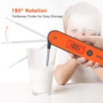 Inkbird Fleischthermometer, USB Wiederaufladbar Digital Fleischthermometer IHT-1P, IPX5 Wasserfest Kochthermometer Küchenthermometer, Grillthermometer für Braten, BBQ, Baby-Ernährung (Orange) – Bild 6