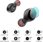 TOZO T6 Bluetooth Kopfhörer Kabellos In Ear Ohrhörer Sport Touch Control Wireless Bluetooth Headset mit kabellosem Ladecase Mikrofon Premium Sound Bass – Bild 7