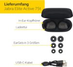 Jabra Elite Active 75t – Sport-In-Ear Bluetooth Kopfhörer mit aktiver Geräuschunterdrückung und langer Akkulaufzeit für True-Wireless-Erlebnis bei Telefonaten und Musik – Titanium – Bild 2