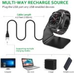 CAVN Ladegerät Kompatibel mit Samsung Galaxy Watch 46mm /42mm /Gear S3 Induktive Ladestation, 4.9ft Ersatz USB Aluminium Ladekabel Lade Dock – Bild 3
